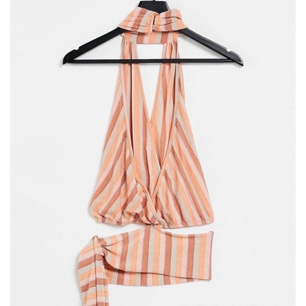 Asos Lux Toe Top in Strip